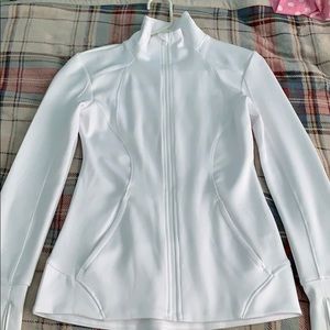 White exercise jacket